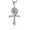Silver, variant on HZMAN CZ Eye of Horus Egypt Protection Pendant Coptic Ankh Cross Religious Stainless Steel Necklace (Gold-New)