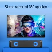 Jinveno A4 6W USB Wired Sound Bar Home Theater TV RGB Stereo Surround Speaker Soundbar