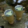 thumbnail image 5 of Swiss Tech Stainless Steel Insulated Tumbler with Mug Handle and Leakproof Locking Lid 30oz, 2 pack, Soft Touch Tan, 5 of 12