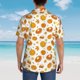 thumbnail image 4 of Balery Pumpkin Maple Leaves Camisas hawaianas de manga corta para hombre, camisas playeras de corte holgado, camisas de vacaciones con botones,Small, 4 of 7