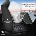 thumbnail image 5 of AOMSAZTO 2 Front Seat Cover Fit for Nissan Frontier 2007-2025 | Faux Leather Seat Covers Waterproof Car Seat Covers Protector | Compatible with Airbag & Easy to Install (2 Seats, Black), 5 of 6