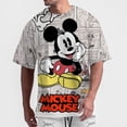 thumbnail image 4 of Camiseta de hombre Disney Mickey Mouse Auriculares Letras de moda Camiseta de manga corta Camiseta de dibujos animados Ropa de cuello redondo Talla grande, 4 of 5