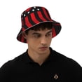 thumbnail image 4 of Fotbe Nautical American Flag Sombrero Tipo Pescador con Estampado – Sombrero de Sol de Algodón de Moda para Playa, Golf, Pesca, 4 of 6