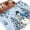 Blue White, variant on Blue Christmas 2'x6' Runner Rugs for Hallway Kitchen Bedside Non Slip Washable, Snowman Xmas Tree Balls Snowflake Vintage Entryway Rug Runners with Rubber Backing, Long Carpet Runner for Laundry Room