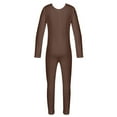 thumbnail image 5 of Jowowha Youth Big Girls' Classical Long Sleeves Full Length Gymnastics Dance Jumpsuit Unitard Leotard Brown S, 5 of 9