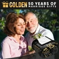thumbnail image 6 of Yibo 50th Anniversary Blanket Gifts Gift for 50th Wedding Anniversary Golden 50 Years of Marriage Gifts for Couple Wife Husband Dad Mom Parents Grandpa Grandma Grandparents Back, 6 of 7
