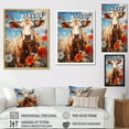 thumbnail image 4 of Designart "Floral Grazing Cow I" Animals Canvas Print, 4 of 5