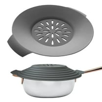 Hariumiu Bpa-free Silicone Lid Stopper Silicone Spill Stopper Lid Boil Over Heat Resistant Round Anti-splash Pot Pan Cover Cooking Tool Kitchen Gadgets