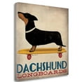 thumbnail image 1 of Tangletown Fine Art 'Dachshund Longboards' Graphic Art Print on Wrapped Canvas, 1 of 2