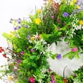 thumbnail image 5 of Fankiway Spring Wreath on The Outdoor Front Door Welcomes Summer Flowers, Weather Proof Green Year-round Wreath, Home, Rural Outdoor Interior Decoration Home Decor Gifts, 5 of 5
