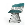 thumbnail image 3 of Modrest Lauren Teal Velvet and Brushed Silver Dining Chair, 3 of 5
