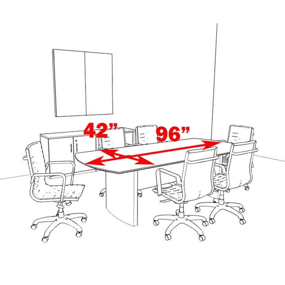 Modern Contemporary 8' Feet Conference Table, #MT-MED-C3