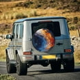 thumbnail image 3 of Fotbe Galactic Dog Swirls Art Spare Tire Cover Thickening Universal Fit for Jeep, Trailer, RV, SUV, Truck, Tough Tire Wheel Soft Cover-17 inch, 3 of 8
