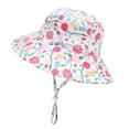 thumbnail image 1 of Sombrero para el sol para bebé, ajustable, para exteriores, para nadar, playa, piscina, sombrero para niños, ala ancha, correa para la barbilla, sombrero de juego de verano, 1 of 5