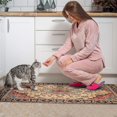 thumbnail image 4 of Boho Orange Farmhouse Cute Tribal Aesthetic (14) Rugs and Mats Non Skid Washable Absorbent Microfiber Soft Kitchen Mat for Floor Set Of 2 Decor Stain Resistant 17"x47"+17"x30", 4 of 7