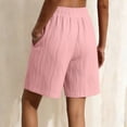 thumbnail image 6 of Edvintorg Bermuda Shorts for Women Knee Length Elastic Waisted Breathable Lightweight Loose Fit Casual Short Women Summer Clothes Pink XXL, 6 of 6