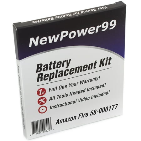 Amazon Fire 7 58-000177 Battery Replacement Kit with Special Installation Tools  Video Instructions  Extended Life Battery and Full One Year Warranty price history on PriceWatchPro