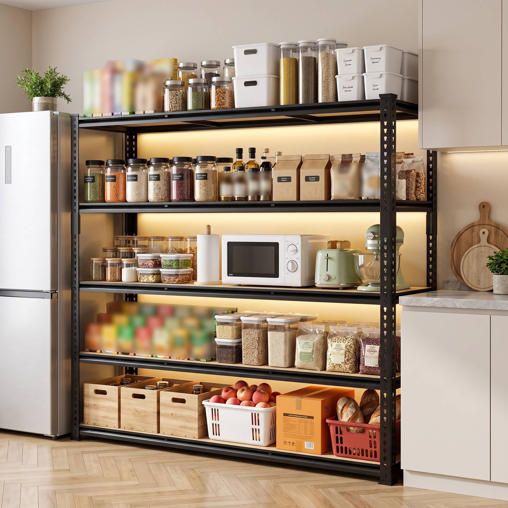 TrumanPick 48"W Garage Shelving Unit 5 Tier Adjustable Storage Shelves 2700lbs Metal Shelf Rack for Basement Pantry Kitchen, 17.94"D x 71.89"H, 3 Pack