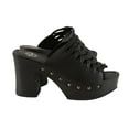 thumbnail image 5 of Milwaukee Leather MBL9410 Women's Black Open Toe Fashion Casual Platform Wedges with Studs 6, 5 of 10