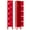 Red, variant on KAER Metal Locker with 5 Doors 66“ Storage Locker for Employees andstudent with Card Slot Lockable Steel Locker for School Gym Home Office Staff