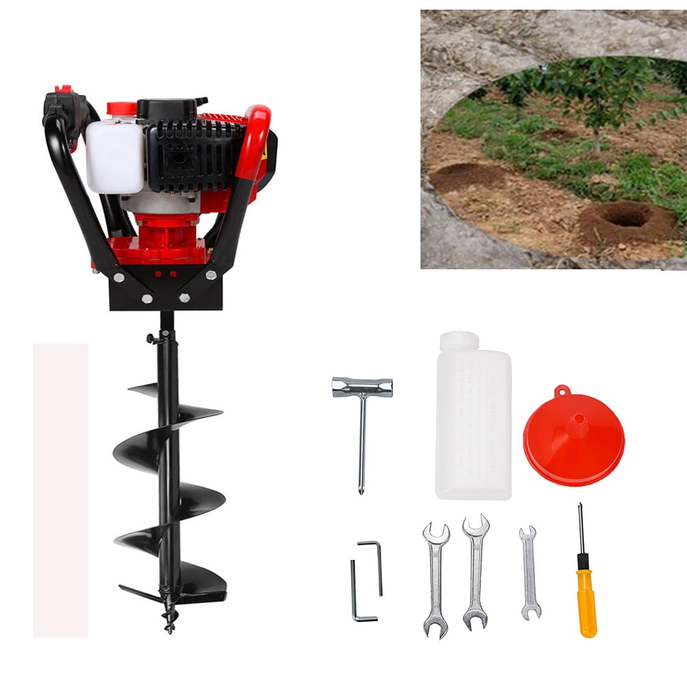 Gas post Hole Digger set, 56cc 2Stroke 2.3HP Gas Powered One Man Post