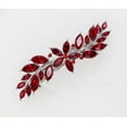 thumbnail image 2 of Faship Gorgeous Red Rhinestone Crystal Small Floral Hair Barrette Clip, 2 of 4