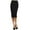 Black, variant on Women's Casual Solid Color Office Wear Pencil Skirt
