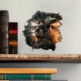 thumbnail image 2 of Top Gun Navy Pilot Mouse in Mouse Hole Decal - Mouse Hole 3D Wall Sticker, 2 of 5