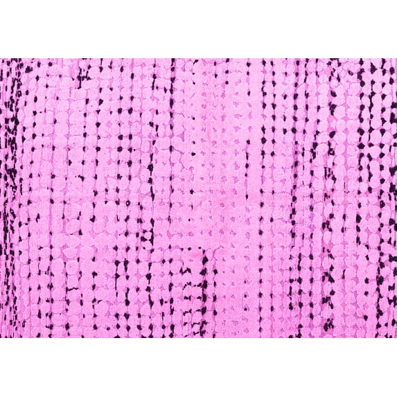 Ahgly Company Indoor Rectangle Solid Pink Modern Area Rugs, 6' x 9'