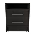 thumbnail image 5 of TUHOME Eter Nightstand Engineered Wood Nightstands in  Black, 5 of 8