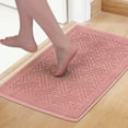 thumbnail image 2 of Unique Bargains Luxury Bath Mat Cotton Absorbent Hotel Spa Shower Floor Towel Pink, 2 of 7