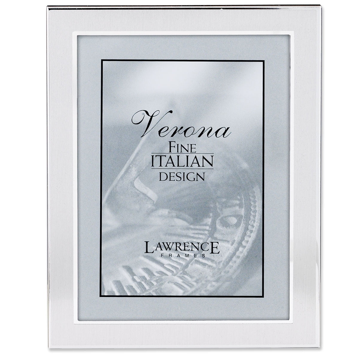 4x6 Brushed Metal Picture Frame-I love my Greyhound-Silver 