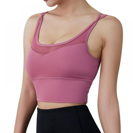 

Linen Purity Women s Wirefree Sports Bra High Support Padded Crop Workout Yoga Tops Fitness Running Workout Gym Bras
