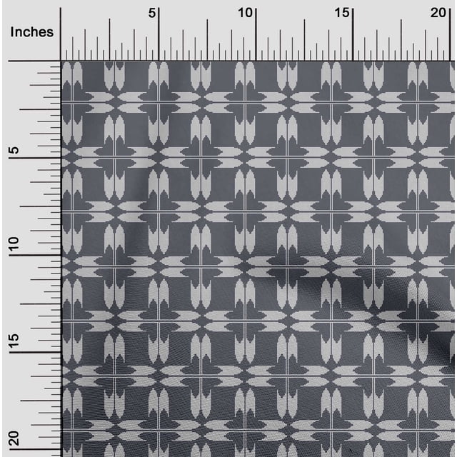 oneOone Polyester Lycra Fabric Arrow Sign Kasuri Print Fabric By Yard 56 Inch Wide