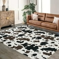 thumbnail image 2 of Tzou Cow Print Area Rugs 9' x 12' – Modern Washable Low Pile Throw Rug with Non-Slip Backing, Stain-Resistant Soft Floor Carpet for Living Room, Bedroom, Kitchen (Machine Washable), 2 of 8