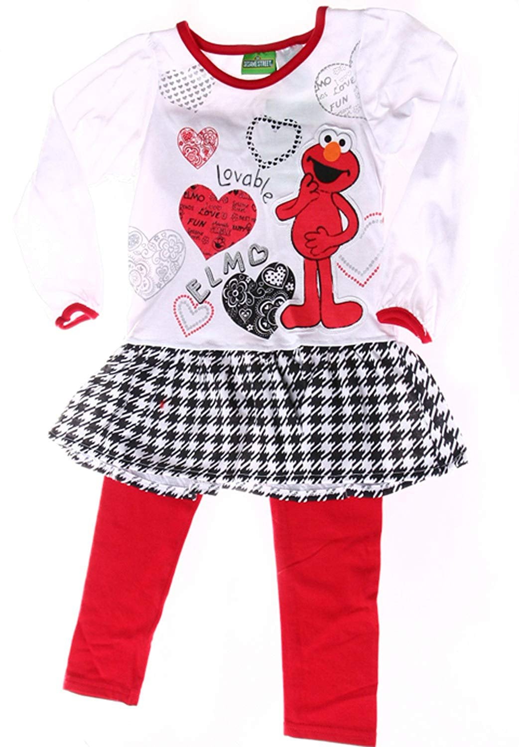 Elmo Toddler Girls 2pc Set I Love Fun (4T)