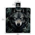 thumbnail image 2 of Wolf Canvas Picnic Mat - Waterproof Outdoor Blanket for Picnics, Beach, Camping - Large Size, Portable and Durable Mat with Carry Strap and Corner Pockets for Stakes, 2 of 6