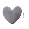 thumbnail image 3 of CuiLiyq Large Valentines Day Throw Pillow, 15.7" Love Heart Shape Cushion Decorative, Velvet Pillow for Wedding Anniversary Farmhouse Living Room Sofa Bedroom Decor (Gray), 3 of 5