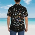thumbnail image 6 of Balery Butterfly1 Print Men's Hawaiian Shirts Short Sleeve Beach Shirt Relaxed Fit Vacation Button Down Shirts-Small, 6 of 9