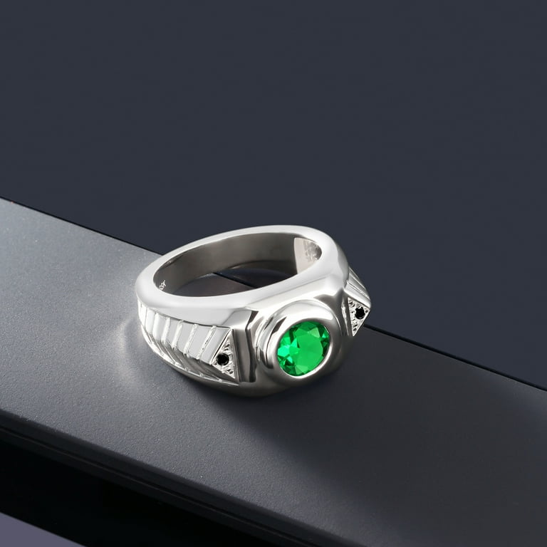 【美品】GEM STONE KING リング Silver925 #12 Gem Stone King Men's 925 Sterling Silver White Topaz and