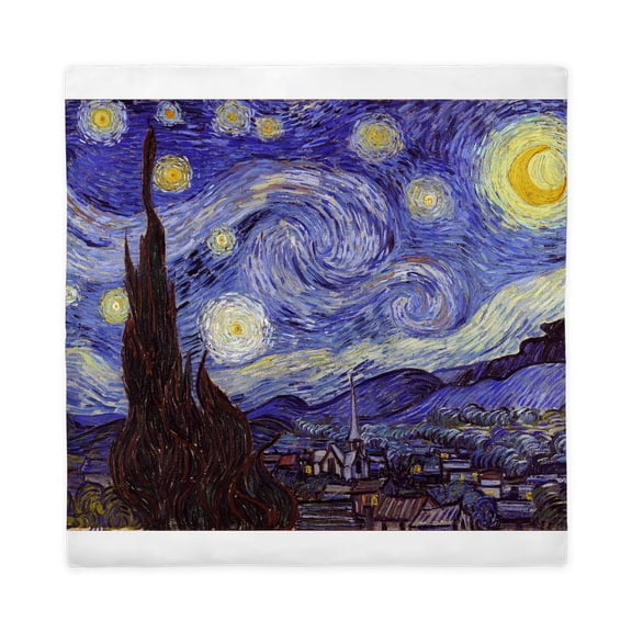 CafePress - Van Gogh Starry Night Queen Duvet Cover - Queen Duvet