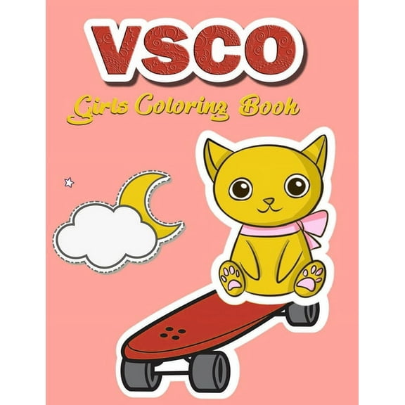 Vsco Girls Coloring Book: color quest coloring book for girls and scrunchies lovers like girls vsco, (Paperback)