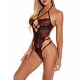 thumbnail image 4 of Lencería sexy de encaje para mujer, ropa interior con perspectiva, vendaje, mono, ropa de dormir, L Noticed XX000100-03, 4 of 7