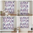 thumbnail image 6 of Purple Pink Roses Sheer Curtains 63 Inches Long, Spring Floral Elegant Pastoral Botanical Light Filering Curtains, Breathable Simi Curtain Privacy Drapes for Living Room Bedroom Window Treatment, 6 of 9
