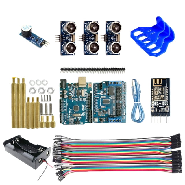 Kit Módulo Ultrasónico De WIFI Shields Chassis Conductor De Motores Sensor Placa R3 Para Arduino Sunnimix Kits de chasis de carro tanque robot