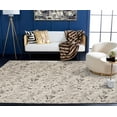 thumbnail image 4 of SAFAVIEH Evoke Peregrine Abstract Area Rug, Ivory/Gray, 6'7" x 6'7" Square, 4 of 10