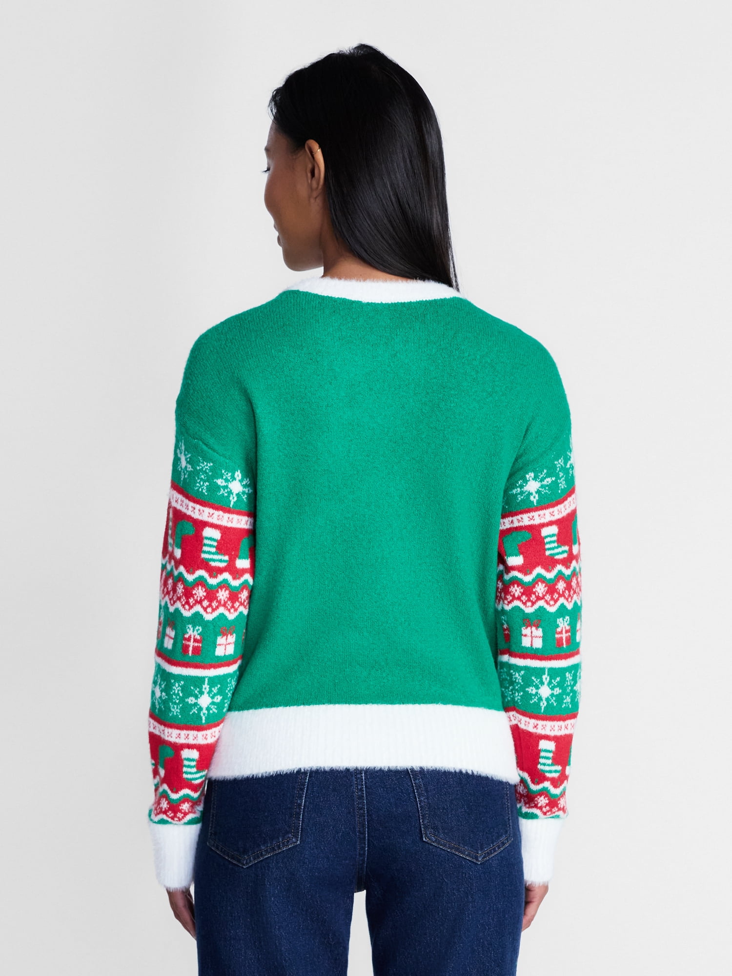 Holiday Time Women's and Women's Plus Christmas Sweater, Midweight, Sizes XXS-4X