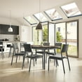 thumbnail image 2 of Amisco Gibson Wood Dining Table in Dark Brown Veneer/Matt Dark Gray Metal, 2 of 2