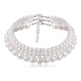 thumbnail image 1 of Gargantilla de perlas en capas, collar ajustable, collares para mujeres y niñas, 1 of 5