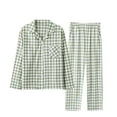thumbnail image 4 of Kaemgyyd Women Pajamas Set Casual Plaid Button down Shirt Long Sleeve Nightwear with Pants Soft Pjs Sleepwear, 4 of 4